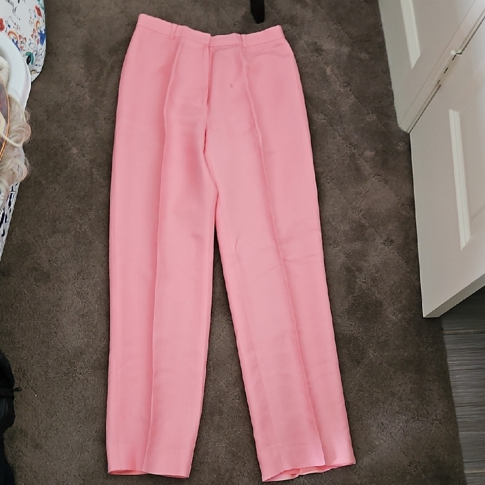 Women's Coral Color Kasper Pink Tailored Blazer & Trousers - Picture 4 of 5